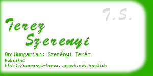terez szerenyi business card