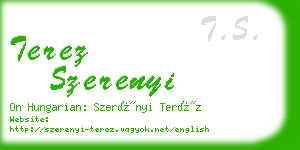 terez szerenyi business card